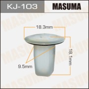 Masuma KJ103 Клипса (пластиковая крепежная деталь)