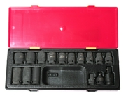 JTC JTCK4161 Набор головок торцевых ударных 6-гранных 1/2&quot;&quot; 10-24мм (в кейсе) 16 предметов  /1