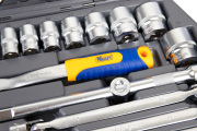 Kraft KT700304 Набор инструмента 1/2"DR и 1/4"DR 77 предметов, PRO