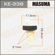 Masuma KE338 Клипса (пластиковая крепежная деталь)