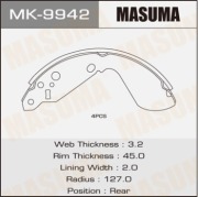 Masuma MK9942 Колодки тормозные