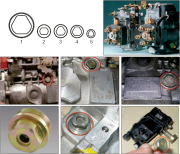 JTC JTC4493 Набор специальных головок для ТНВД (BOSCH) 5 пр. для BOSCH VE, TDI, CR  /1
