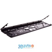 Skyway S04102005 Рамка для номера пластм с защелкой черная РОССИЯ (рельеф золото) SKYWAY с гербом 1шт