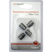 AutoStandart 102504 Колпачки на ниппели круглые (титан) 4 шт., AutoStandart