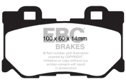 EBC Brakes DP1824 EBC Ultimax Задние тормозные колодки для Infiniti QX70/G37/FX37/FX50/M56/Nissan 370Z (Akebono)