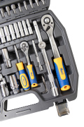 Kraft KT700869 Набор инструментов 1/2&quot;Dr и 1/4&quot;Dr 107 предметов с 12 гранными головками