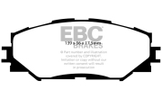EBC Brakes DP1791 Колодки тормозные передние Ultimax SUBARU Trezia 2012-