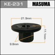 Masuma KE231 Клипса (пластиковая крепежная деталь)