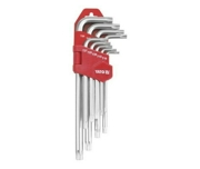 YATO YT0512 Набор ключей TORX Г-образных с отверстием длинных, 9пр. (Т10,Т15,Т20,Т25,Т27,Т30,Т40,Т45,Т50)