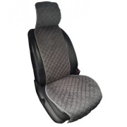 Skyway S01302016 Накидка сиденья алькантара SKYWAY EXPENSIV Серая (строчка черная) 1 шт