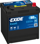 EXIDE EB504 Батарея аккумуляторная 50А/ч 360А 12В обратная полярн. выносные клеммы