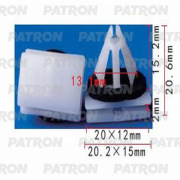 PATRON P371166 Клипса пластмассовая