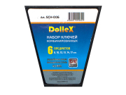 DOLLEX SCH006 Набор ключей комбинированных ( 6 шт. 8-17 мм), хром