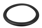 Kraft KT800301 Оплетка рулевого колеса эко-кожа гладкая + рельефная, черная,  диаметр 37-39 см, размер М