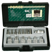 FORCE 4157 Набор бит и головок TORX Т25-Т55 E10-E20 14пр