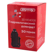 Skyway S01804008 Домкрат гидравлический бутылочный SKYWAY с клапаном 30т h 255-415мм в коробке+сумка