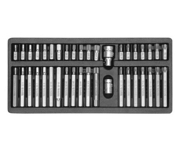 YATO YT0400 Набор бит с битодержателями 40пр. (10мм) (75/30мм:T20-T55,H4-H12,M5-M12) в пластиковом кейсе