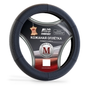 AVS A78657S Чехол руля AVS GL-200M-B Size M натуральная кожа 37-39 см. черный
