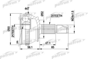 PATRON PCV1212 ШРУС