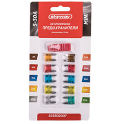 Skyway S09302007 Предохранитель флажковый MINI набор  10 шт 5-30А с пинцетом блистер SKYWAY