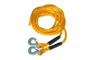 Kraft KT840007 Трос буксировочный канатный STANDART 4,5 м 5 т, 2  металлических крючка, полипропилен, в сумке
