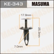 Masuma KE343 Клипса (пластиковая крепежная деталь)