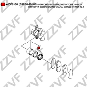 ZZVF ZV8350 Ремкомплект переднего тормозного суппорта