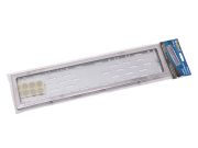 DOLLEX SPL25 Рамка номерного знака нержавеющая сталь с металл. адаптером в сб., прямые углы (к-т)