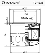 TOTACHI TC1328 Масляный фильтр