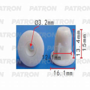 PATRON P370466 Клипса пластмассовая