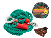 Garde TB546 Трос буксировочный  5т Garde крюки 4,5м корабельный канат в сумке + перчатки