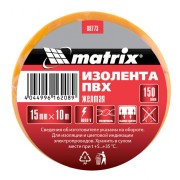 Matrix 88773 Изолента ПВХ, 15 мм х 10 м, желтая, 150 мкм Matrix