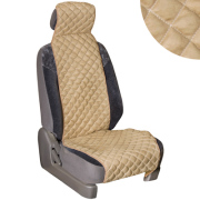Skyway S01302007 Накидка сиденья алькантара SKYWAY EXPENSIV Бежевая (строчка белая) 1 шт