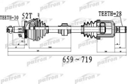 PATRON PDS0523 Полуось