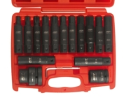 JTC JTCJ616C Набор вставок ударных 3/4&quot;&quot; TORX T60-T100, E18-E24, HEX H17-H24 с адаптерами 3/4&quot;&quot; и 1&quot;&quot;, длина 107мм (в кейсе) 16 предметов  /1