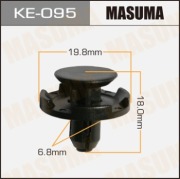 Masuma KE095 Клипса автомобильная (автокрепеж) MASUMA    095-KE  [уп.50]