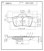 IBERIS IB153182 КОЛОДКИ ТОРМОЗНЫЕ ЗАД К-Т MERCEDES CL (216) 06-, GL (164) 06-, GLK (204) 08-, ML (164) 05-