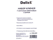 DOLLEX SHB009 Набор ключей Г-образных имбусовых (9 шт. 1,5-10 мм ) с шаром, L=180mm