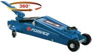 FORSAGE FT83003C Домкрат подкатной гидравлический с вращающейся ручкой 3т (h min 130мм, h max 410мм)узкая база