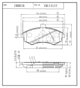 IBERIS IB153155 КОЛОДКИ ТОРМОЗНЫЕ ПЕР К-Т HYUNDAI ELANTRA (XD), MATRIX (FC)