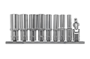 Kraft KT700315 Набор головок торцевых 1/4&quot;Dr Высокие 9 шт. 6-13 мм