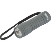 Denzel 92612 Фонарь светодиодный, серый корпус с мягким покрытием, 9 Led, 3хААА Denzel