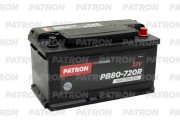 PATRON PB80720R Батарея аккумуляторная 80А/ч 720А 12В обратная поляр. стандартные (Европа) клеммы