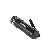 STERN 90506 Фонарь бытовой алюминиевый с гравировкой, черный, 9 Led, 3 х ААА Stern