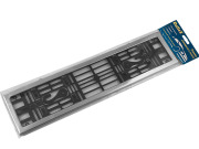 DOLLEX SPL11 Рамка номерного знака нержавеющая сталь с пластм. адаптером в сб., прямые углы (к-т)