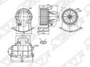 Sat ST7E1819021A Мотор отопителя салона VOLKSWAGEN TRANSPORTER T5 03-/MULTIVAN 03-