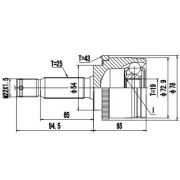 Zikmar Z87233R Шрус Наружный