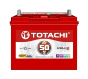 TOTACHI 4589904929755 Батарея аккумуляторная 50А/ч 460А обратная полярн. выносные (Азия) клеммы