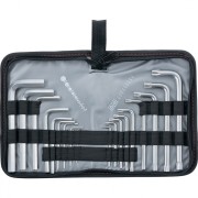 Matrix 12314 Набор ключей имбусовых HEX-Torx , 18 шт: HEX 1.5-10 мм, T10-T50, CrV, коротких, с сатиновым покрытием Matrix