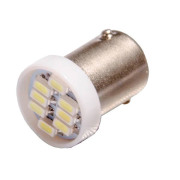 Skyway S08201228 Автолампа диод T8.5 (T4W) 12V 8 SMD диодов BA9s 1-конт Белая SKYWAY Габариты
